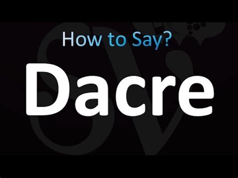 How to Pronounce Dacre (correctly!)